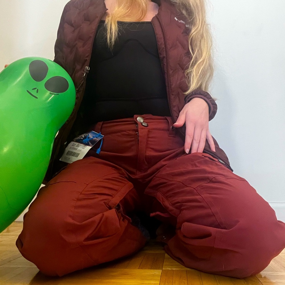 Burgundy Burton Snow Pants